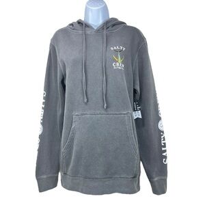 Salty Crew | Women Small Faded Black Graphic Tailed Boyfriend Hoodie Sweatshirt